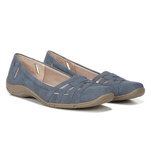 Life Stride 12W Diverse Flats Women’s Comfort Shoes Blue Wide Width Slip Ons